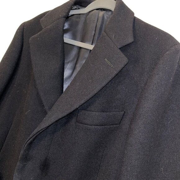 paul stuart blue wool classic mens overcoat 40 regular MINT CONDITION - Picture 7 of 7